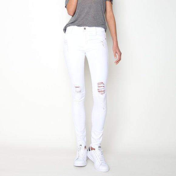 James Jeans Pants - James Jeans White Distressed Twiggy